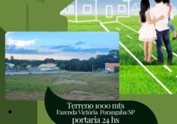 Terreno - residencial fazenda victoria - porangaba