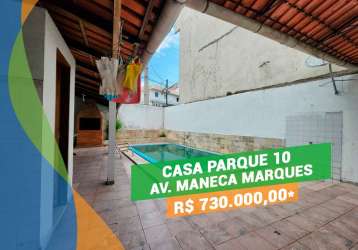 Casa à venda, parque 10 de novembro, manaus, am