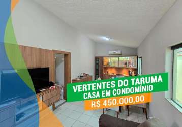 Casa em condomínio fechado com 3 quartos à venda na avenida do cetur, 499, tarumã, manaus, 70 m2 por r$ 450.000