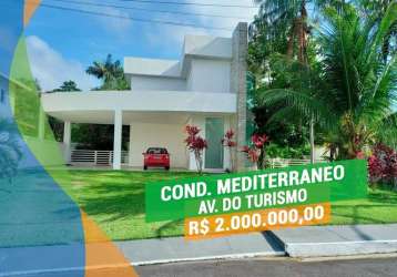 Casa em condomínio fechado com 3 quartos à venda na condomínio mediterrâneo, tarumã, manaus, 503 m2 por r$ 2.000.000