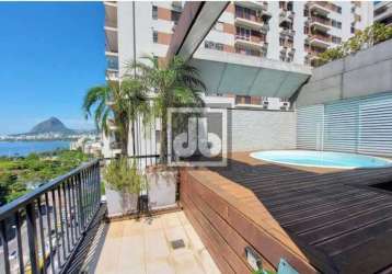 Cobertura com 3 quartos à venda na rua do humaitá, humaitá, rio de janeiro, 183 m2 por r$ 2.150.000