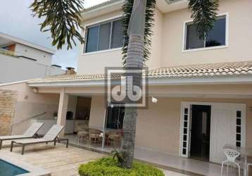 Casa em condomínio fechado com 5 quartos à venda na rua omar bandeira ramidan sobrinho, recreio dos bandeirantes, rio de janeiro, 251 m2 por r$ 1.990.000