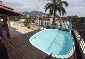 Apartamento com 3 quartos à venda na estrada campo da areia, 84, pechincha, rio de janeiro, 151 m2 por r$ 595.000