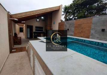 Casa com 3 dormitórios à venda, 98 m² por r$ 490.000 - maracanã - praia grande/sp