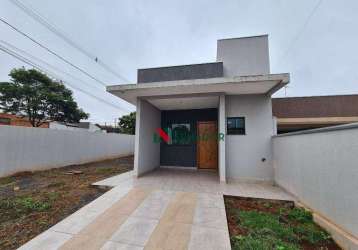 Casa  nova com 2 dormitórios à venda, 55 m² por r$ 210.000 - jardim água verde - rolândia/pr