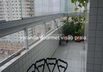 Apartamento com 2 quartos à venda na rua doutor júlio de mesquita filho, 267, aviação, praia grande, 93 m2 por r$ 553.900