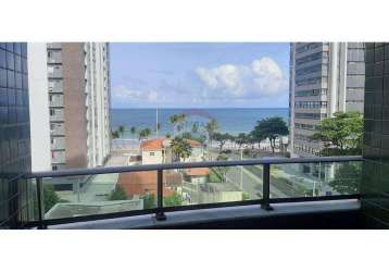 Apartamento em boa viagem | 96m² | 2 suítes | 50m da praia -vista mar | recife.