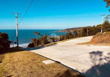 Terreno de  2032 m2 com vista permanente para o mar no loteamento mirantes de garopaba.