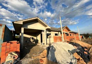 Casa geminada em construção lot. visão, 02 dormitórios