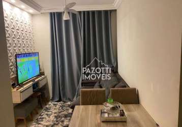 Apartamento com 1 dormitório à venda, 35 m² por r$ 210.000 - distrito de bonfim paulista - ribeirão preto/sp