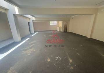 Salão para alugar, 150 m² por r$ 5.500/mês - vila pires - santo andré/sp