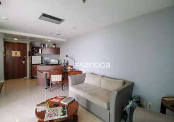 Apartamento com 1 dormitório para alugar, 53 m² por r$ 3.700/mês - barra da tijuca - rio de janeiro/rj