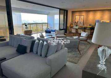 Apartamento com 3 dormitórios para alugar, 217 m² por r$ 20.184,00/mês - barra da tijuca - rio de janeiro/rj