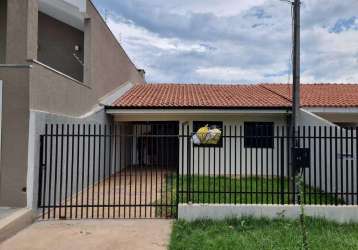 Casa para venda em guarapuava, santana, 3 dormitórios, 1 suíte, 1 banheiro, 1 vaga