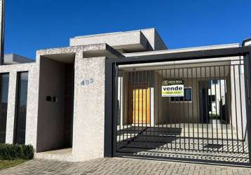 Casa para venda em guarapuava, vila bela, 3 dormitórios, 1 suíte, 1 banheiro, 2 vagas