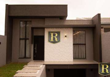 Casa para venda em guarapuava, conradinho, 3 dormitórios, 1 suíte, 1 banheiro, 2 vagas