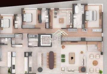 Apartamento com 3 quartos à venda na rua deputado heitor alencar furtado, --, ecoville, curitiba por r$ 4.262.631