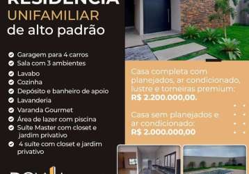 Casa em condomínio fechado com 4 quartos à venda na rua mário de almeida franco, residencial mário de almeida franco, uberaba, 400 m2 por r$ 2.200.000