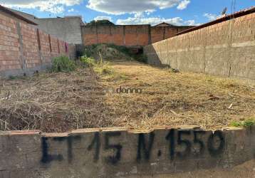 Terreno à venda na praça lago azul, conjunto costa telles ii, uberaba por r$ 100.000