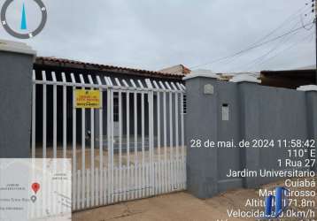 Casa à venda ou locação em cuiabá-mt no bairro jardim universitário: 3 quartos, 1 sala, 5 vagas de garagem, 180m² de área. venha conferir!