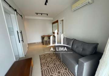 Apartamento 1 dormitório (suíte) mobiliado, bairro boqueirão em santos.