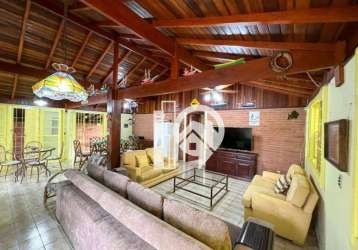 Casa com 4 dormitórios à venda, 200m da praia, 188 m² - lagoinha - ubatuba/sp