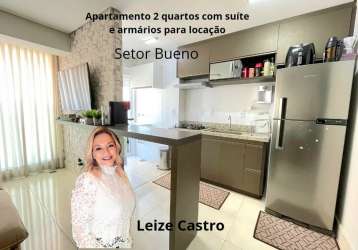 Apartamento no bueno prox praça t25, shopping buena vista e goiania, supermercados, conveniencias, com armarios e um lazer incrivel