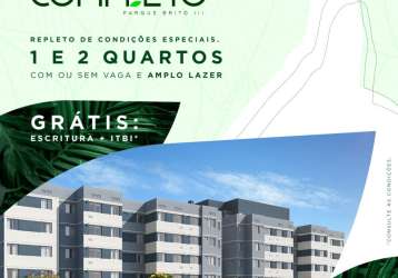 Apartamentos de 1 e 2 quartos, campo grande, parque brito