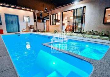 Casa com 3 dormitórios à venda, 216 m² por r$ 1.900.000,00 - miguel couto - cabo frio/rj