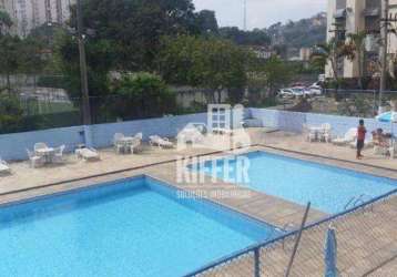 Apartamento com 2 quartos com piscina e vaga de garagem à venda, 70 m² por r$ 265.000 - alcântara - são gonçalo/rj