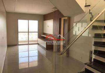 Cobertura com 3 dormitórios à venda, 80 m² por r$ 1.300.000 - região central - caieiras/sp