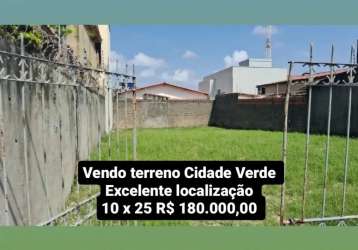 Vendo terreno cidade verde