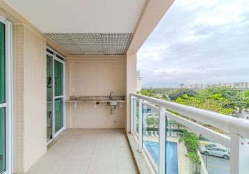 Recreio, 2 quartos, sol da manha, vista livre, 67 m2, excelente acabamento, 1 vaga, lazer, 1 bloco