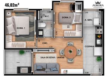 Apartamento de 2dorms a 650m do metrô vila  matilde