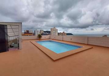 Cobertura para venda em praia grande, boqueirão, 4 dormitórios, 2 suítes, 1 banheiro, 2 vagas