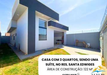 Casa com 3 quartos e 2 banheiros à venda, 122 m² por r$ 370.000 - senador canedo