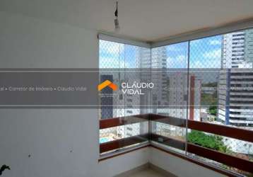 Excelente apartamento vista mar, 2/4 com dependências no jardim apipema, salvador / ba