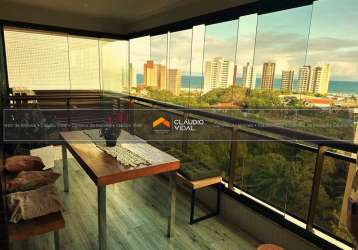 Lindo apartamento mobiliado, 94 m2, 2/4 com home office no bela vista patamares - ba