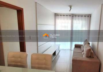 Apartamento mobiliado,  1/4 com varanda gourmet em armação, salvador - ba