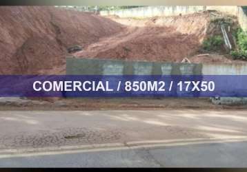 Terreno comercial 850m2, 17x50, muito bem localizado!