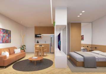 Apartamento studio com 1 dormitório à venda, por r$ 455.351 - centro cívico - curitiba/pr