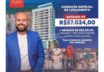 Apartamento na planta de 2 quartos com  suíte na quadra do mar no final da praia do morro! lançamento!