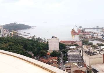 Linda cobertura com vista para o mar