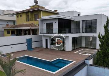 Casa com 4 dormitórios (4 suítes) à venda, 450 m² por r$ 3.499.000 - condomínio terras da fazenda santana - atibaia/sp