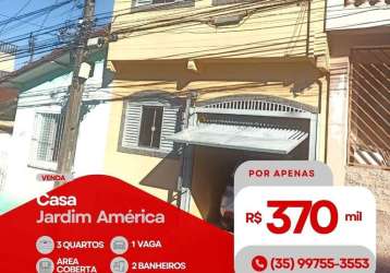 Casa à venda no bairro jardim américa - pouso alegre/mg