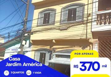 Casa à venda no bairro jardim américa - pouso alegre/mg