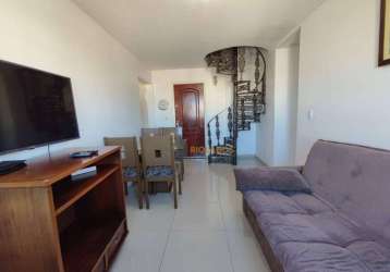 Cobertura com 3 dormitórios, 104 m² - venda por r$ 699.999,90 ou aluguel por r$ 3.450,00/mês - passagem - cabo frio/rj