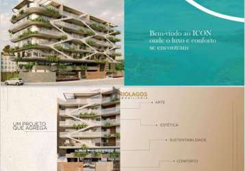 Apartamento com 1 dormitório à venda, 55 m² por r$ 473.670,00 - passagem - cabo frio/rj