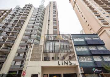 Apartamento com 1 quarto à venda na rua lamenha lins, 236, centro, curitiba, 25 m2 por r$ 320.000