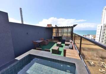 Espetacular cobertura duplex com vista mar e piscina privativa no coração de ponta negra!